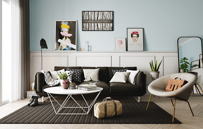 Cách phối gam màu pastel cho phòng khách mang phong cách Scandinavia "chuẩn không cần chỉnh"