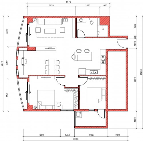 Tư vấn thiết kế nội thất chung cư Vạn Đô 96m2