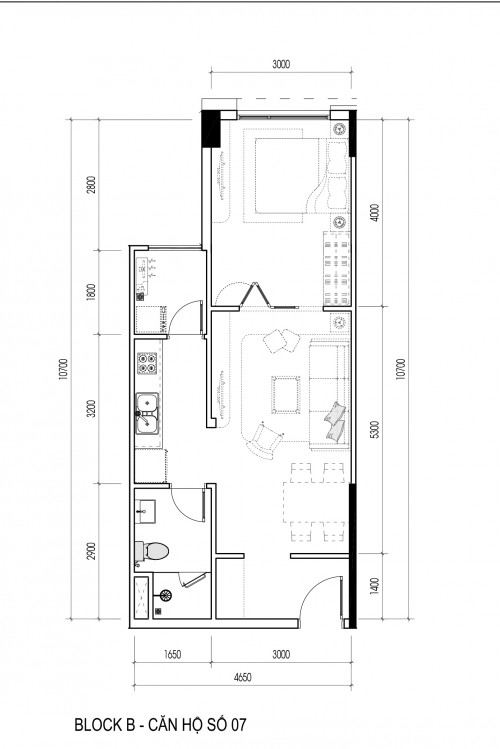 Tư vấn thiết kế nội thất chung cư Lexington 48.5m2 cho thuê