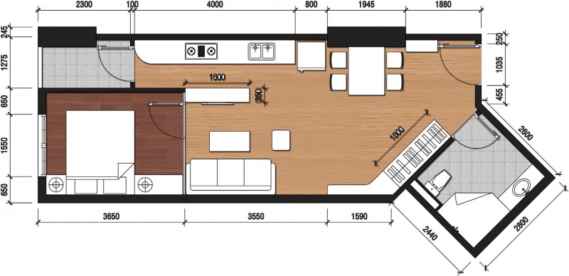 Tư vấn thiết kế nội thất chung cư 8X Đầm Sen 45m2