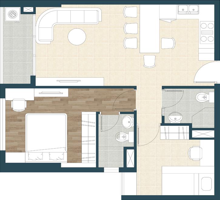 Tư vấn thiết kế nội thất chung cư Tropic Garden 65m2