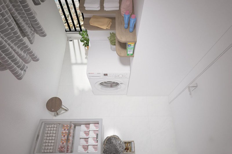 15 mẫu ban công kết hợp với phòng giặt sáng tạo