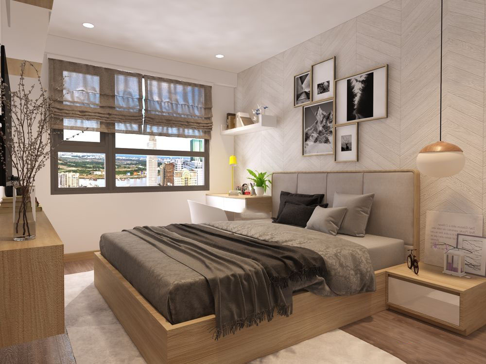Thiết kế nội thất chung cư Masteri Thảo Điền 68m2 – Chị Phương