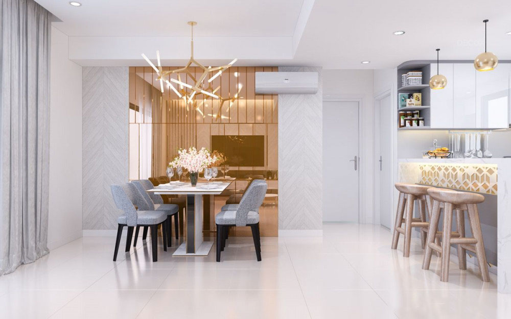 Thiết kế nội thất chung cư Masteri Thảo Điền 90m2 – Anh Mỹ