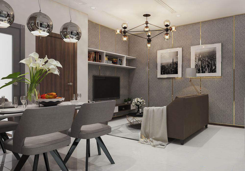 Thiết kế nội thất chung cư 46m2 Vinhomes Central Park – Chị Châu