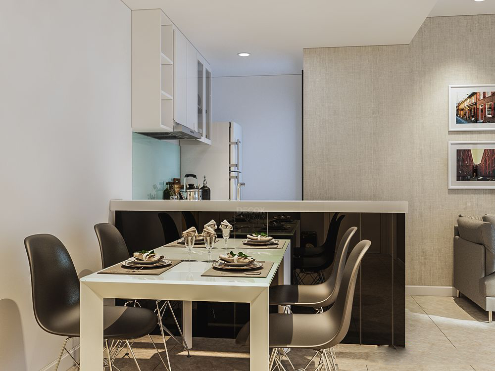 Thiết kế nội thất chung cư Masteri 60m2 &#8211; Chị Dung