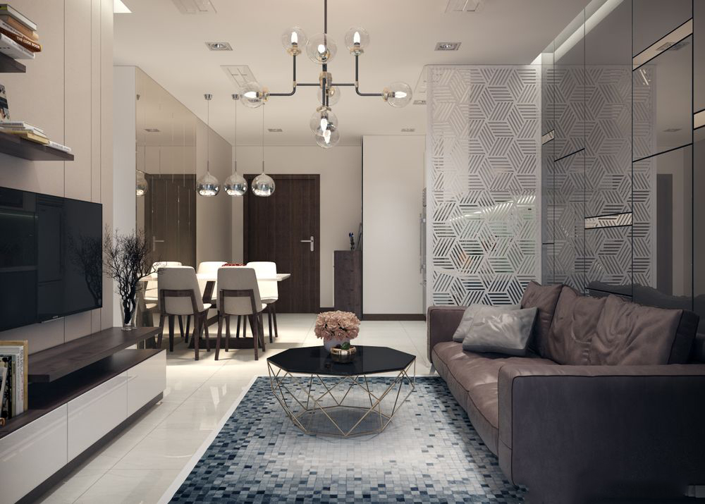 Thiết kế nội thất chung cư 65m2 Vinhomes Central Park – Chị Châu