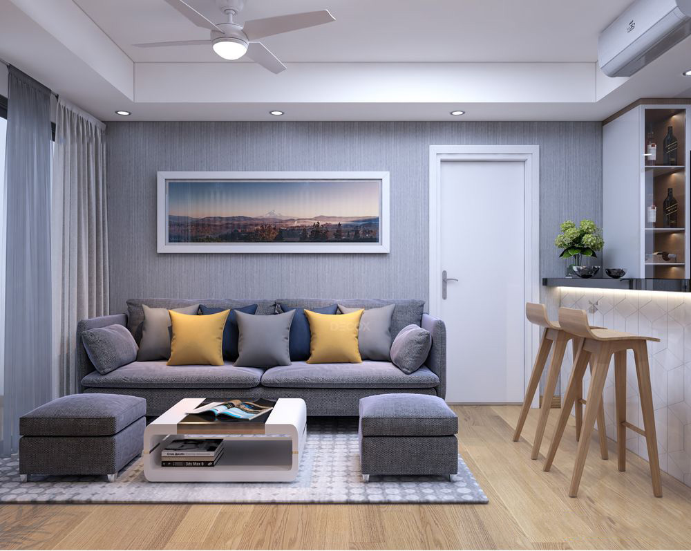 Thiết kế nội thất chung cư Masteri Thảo Điền 66m2 &#8211; Chị Hiền