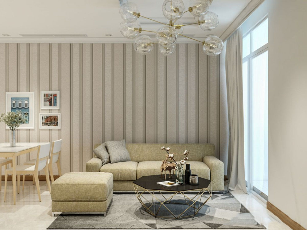 Thiết kế nội thất chung cư 72m2 Vinhomes Central Park &#8211; Cô Sương
