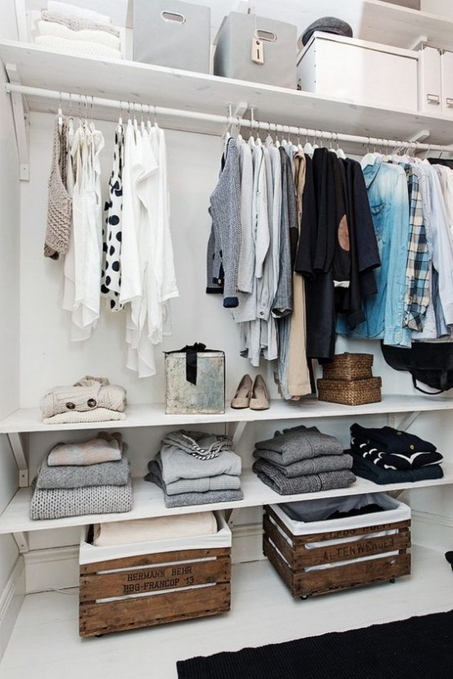 15 cách thông minh tuyệt vời để sắp xếp tủ quần áo luôn gọn gàng