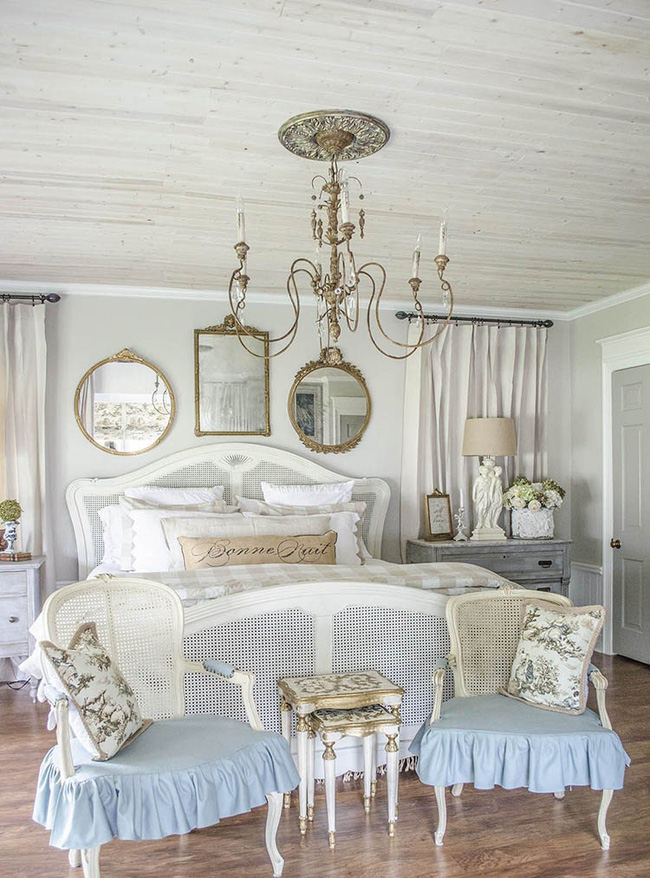 10 mẹo tạo phòng ngủ phong cách đồng quê Pháp tuyệt vời nhất