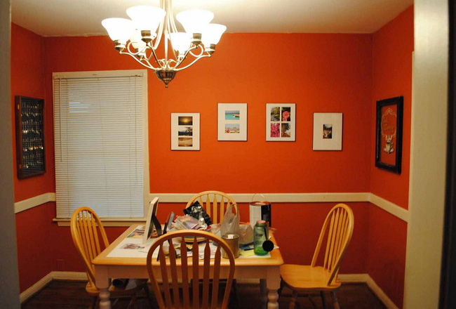 Trang trí phòng ăn với tông màu cam rực rỡ chính là xu hướng của mùa hè năm nay
