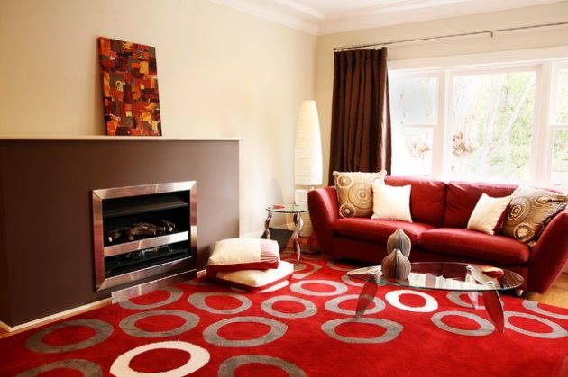 10 cách phối màu đỏ và trắng giúp phòng khách nổi bần bật mà không mất nhiều công sức
