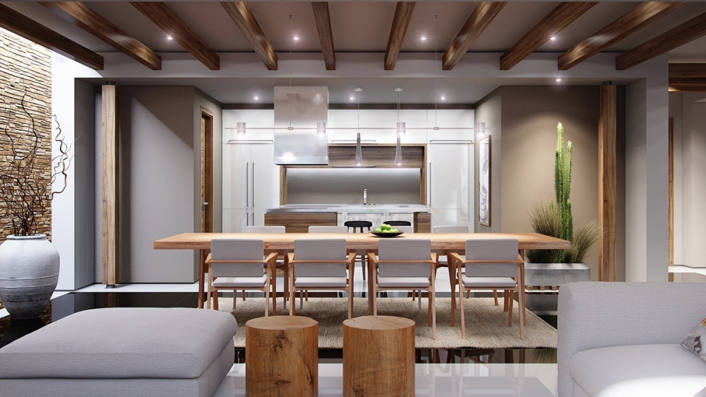 18 mẫu phòng ăn màu trắng kết hợp với nội thất gỗ tự nhiên đẹp không tỳ vết