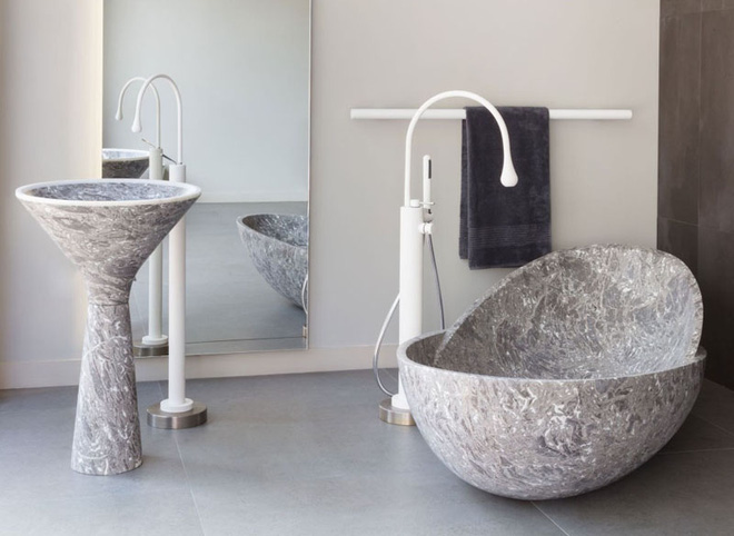 5 cách làm nhà tắm đẹp lên tức khắc nhờ đá cẩm thạch