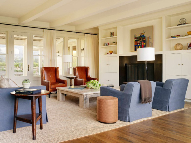 Gợi ý 20 kiểu ghế da màu nâu trang trí phòng khách không bao giờ lỗi mốt