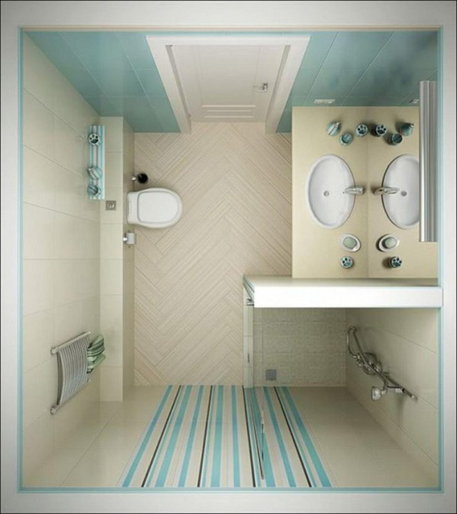 Những lời khuyên thông minh cho phòng tắm diện tích nhỏ thêm tiện dụng
