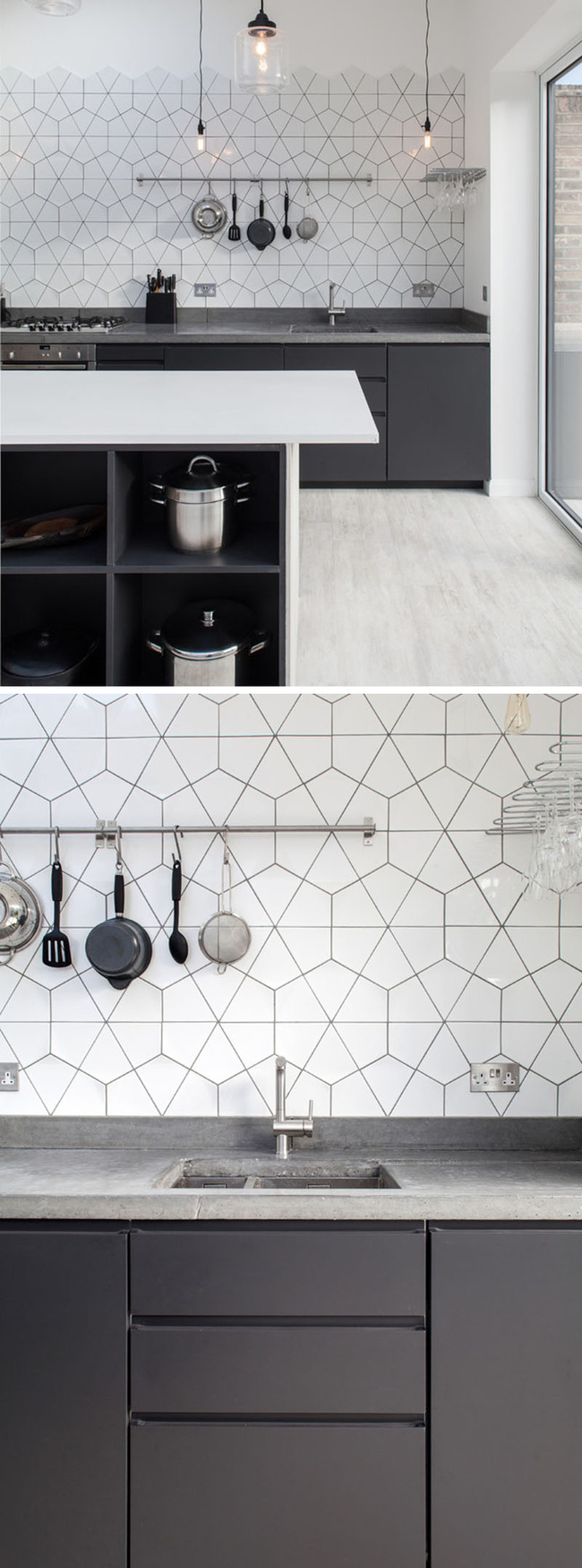 9 mẫu gạch ốp nhà bếp theo phong cách hình học cho chị em tùy ý lựa chọn